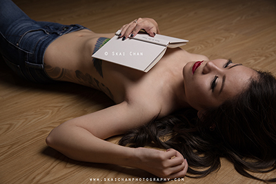 Implied nude portrait photography in Singapore