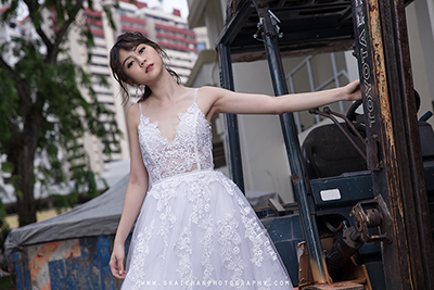 Solo bridal photography in Singapore