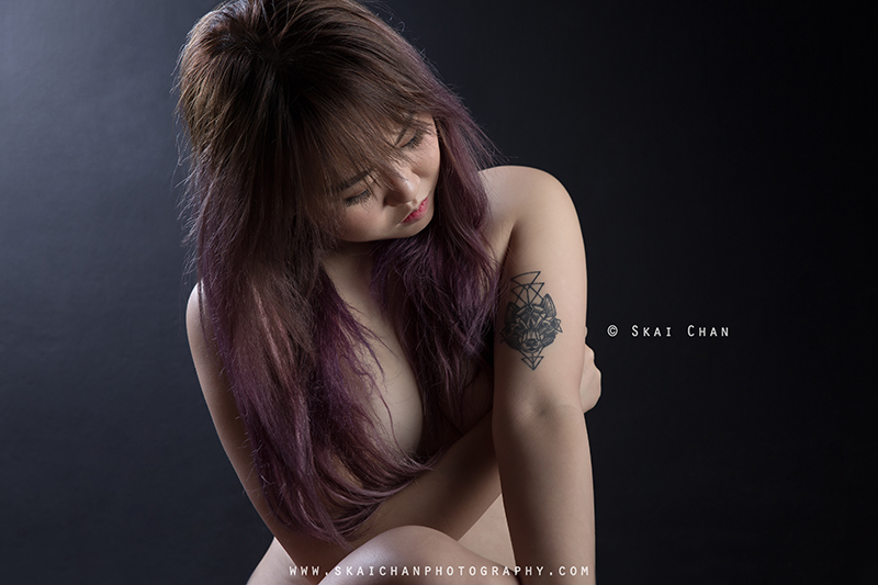 Implied nude tattoo art Photoshoot with Kelly Lim at Gold's Gym Singapore, Lim Teck Kim outlet (makeshift photography studio)