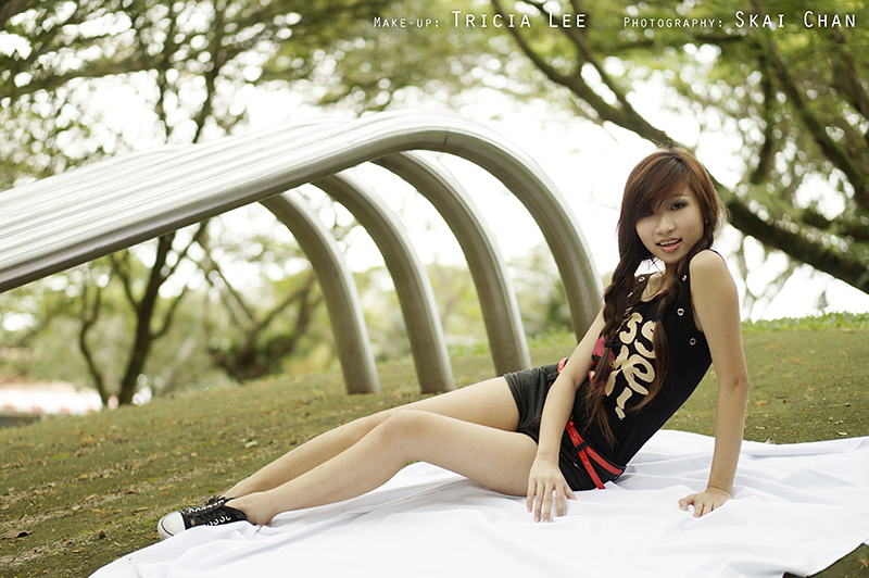 Fashion photoshoot with Famel Tay at Pasir Ris Park