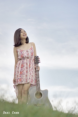 Outdoor Casual Hobby Guitar Themed Photoshoot - Puang Shujuan @ Pinnacle@Duxton
