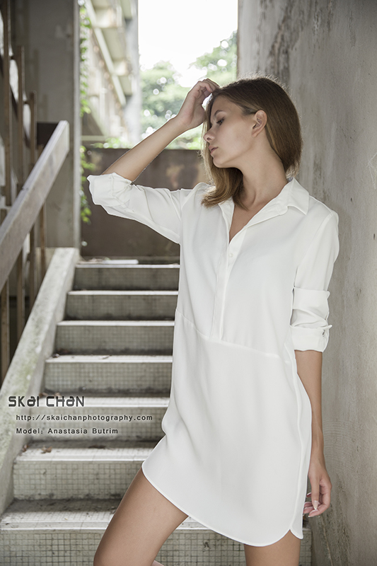 Fashion photoshoot with Anastasia Butrim at Abandoned House