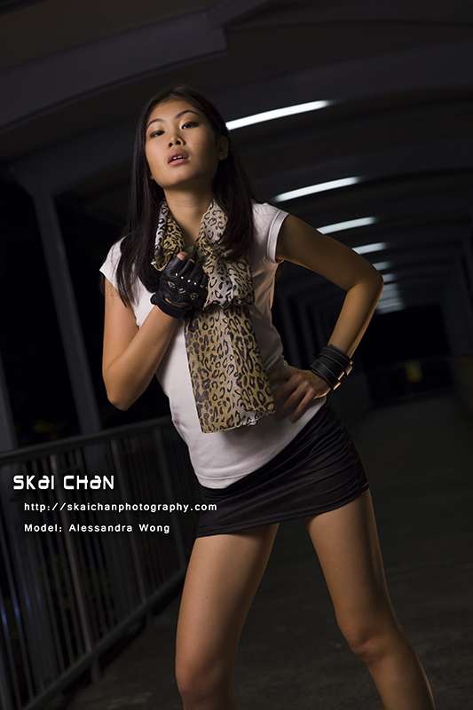Night fashion photoshoot with Alessandra Wong at Pinnacle @ Duxton