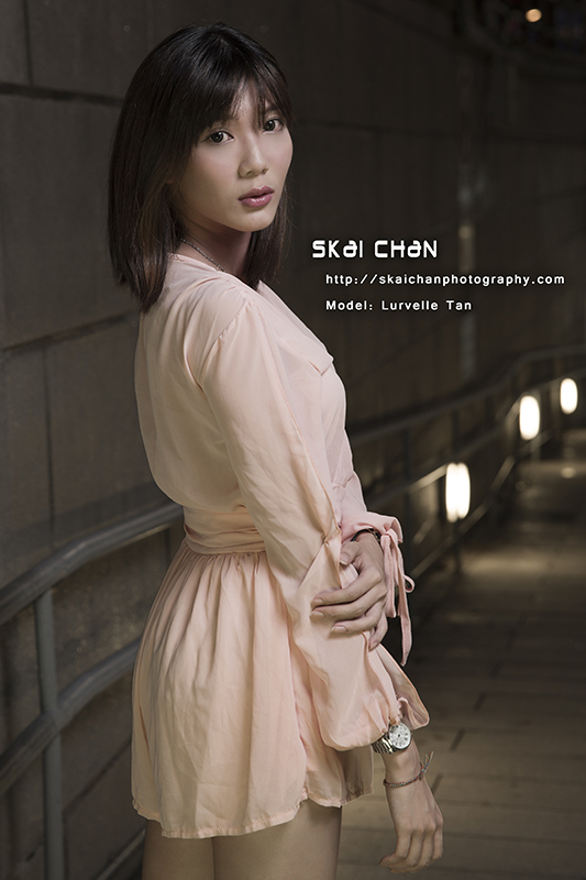 Night fashion photoshoot with Lovelle Cengiya at Clarke Quay