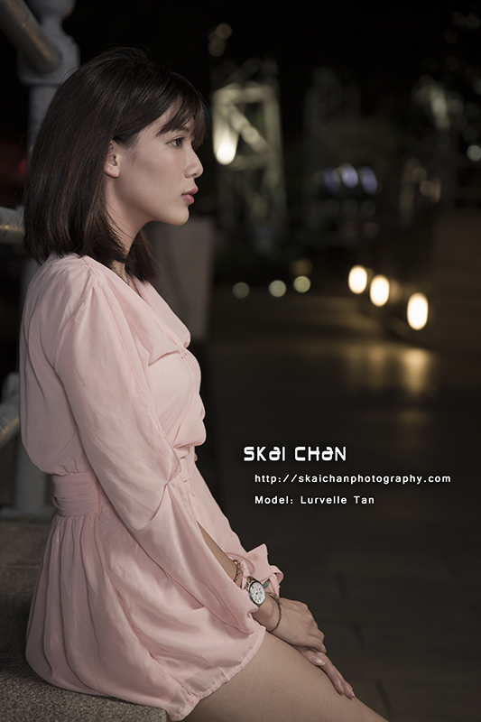 Night fashion photoshoot with Lovelle Cengiya at Clarke Quay