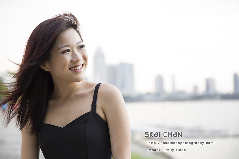 Fashion model portfolio photoshoot with Emily Chan at Marina Barrage