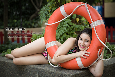 Outdoor Casual Swimming Pool Bikini Photoshoot - Bianca Pietersz @ Swimming pool, Tanglin View