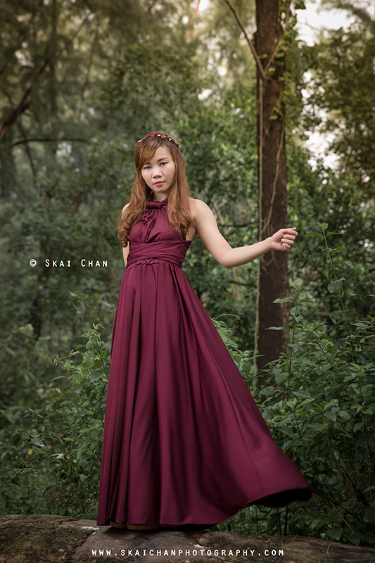 Forest themed fashion photoshoot with Beverley Angkangon at Coney Island