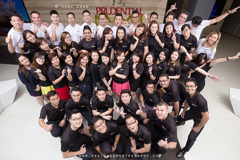 Corporate group photoshoot with DPG (Prudential) at Prudential @ Scotts