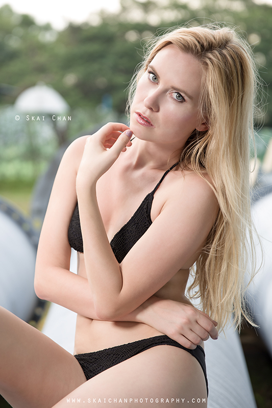 Sexy bikini fashion photoshoot with Martina Novotna at Tanjong Beach (Sentosa)