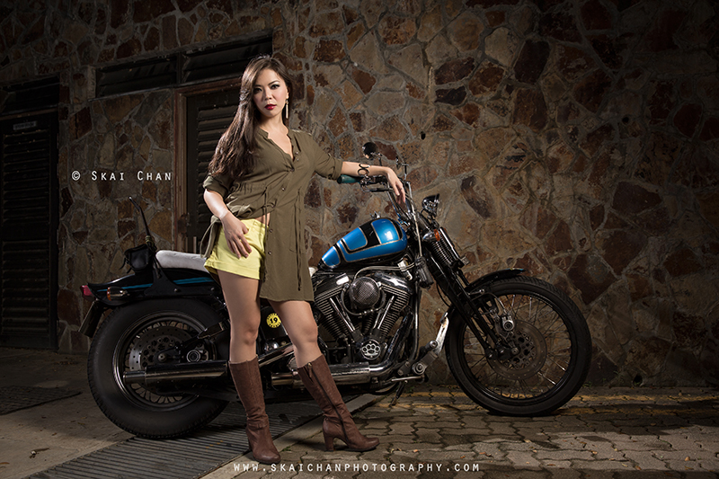 Themed motorcycle night photoshoot with Boon Hui at Bishan-Ang Mo Kio Park