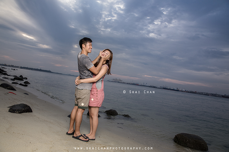 Sunset couple photoshoot with Kaiwei & Stella at Punggol Ranch
