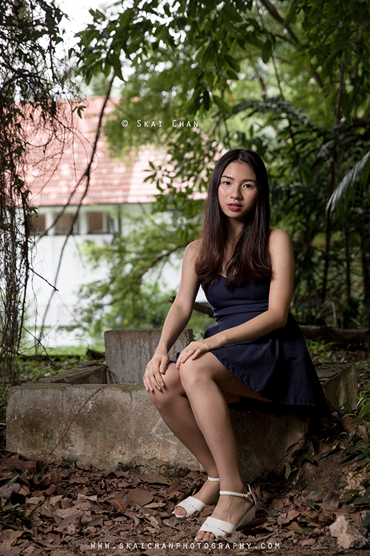 Fashion portrait photoshoot with Wanping at Portsdown Road water tank
