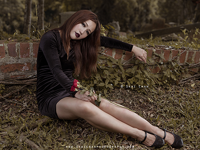 Outdoor High-End Halloween Gothic Themed Photoshoot - Ivy Tan @ Bukit Brown cemetery