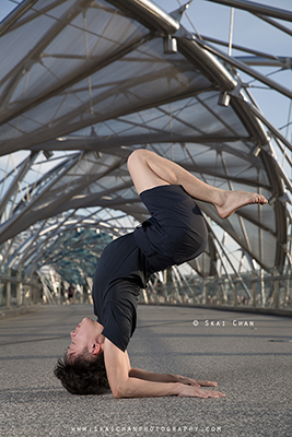 Fitness photoshoot for yoga instructor