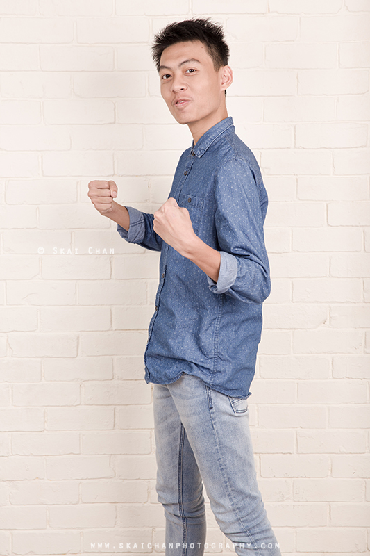 Modelling portfolio photoshoot with Junjie at Mountbatten Vocational School
