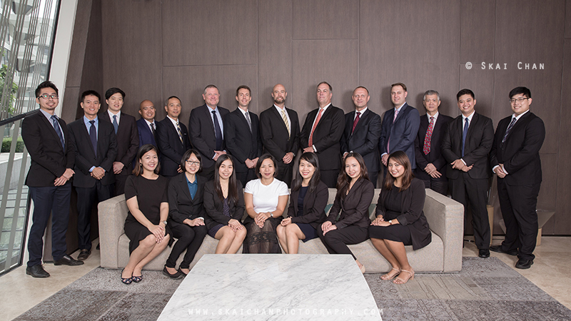 Corporate business group photoshoot with Infunde Development at Corals at Keppel Bay