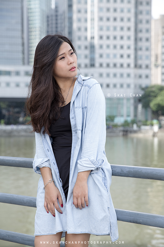 Street streetwear fashion photoshoot with Esther Pai Min Li at Old Parliament Lane & Boat Quay