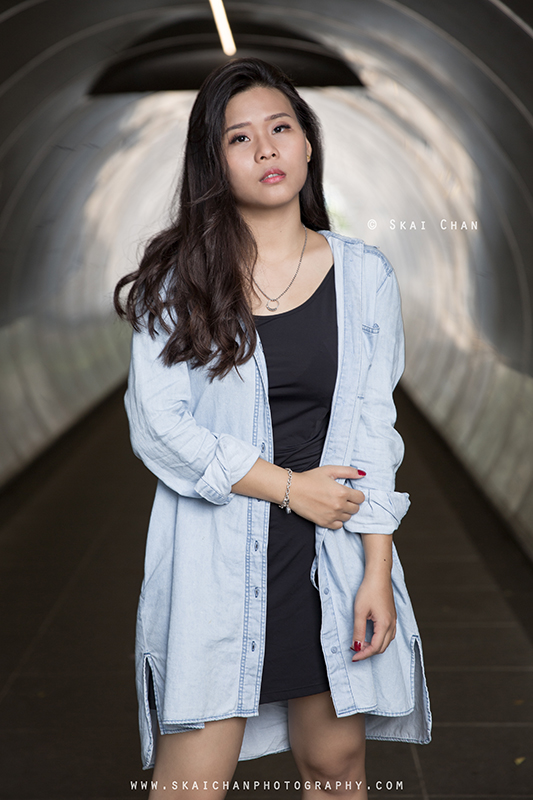 Street streetwear fashion photoshoot with Esther Pai Min Li at Old Parliament Lane & Boat Quay