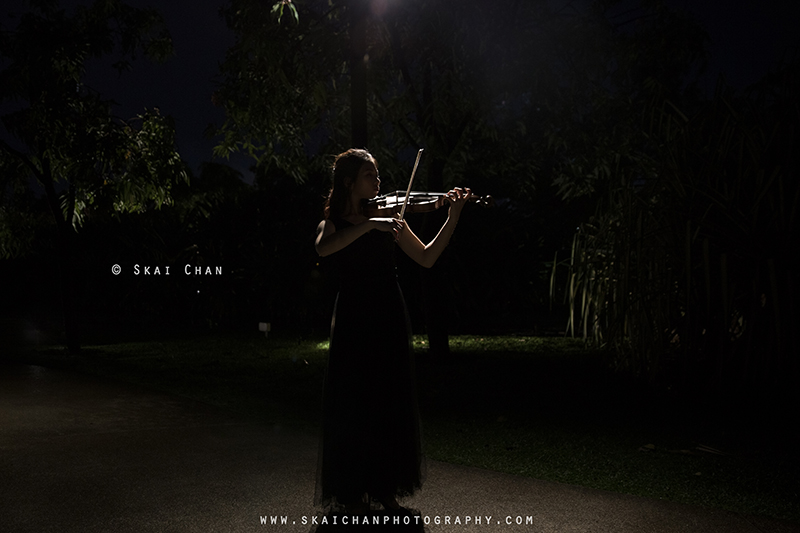Night violin portrait photoshoot with Ha Eun at Gardens by the Bay East Night violin portrait photoshoot with Ha Eun at Gardens by the Bay East