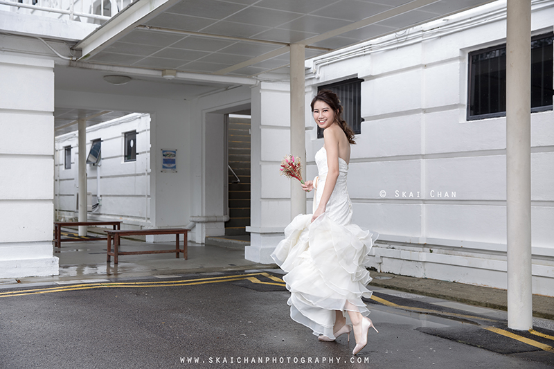 Bridal / Wedding photoshoot with Hilary at Gillman Barracks