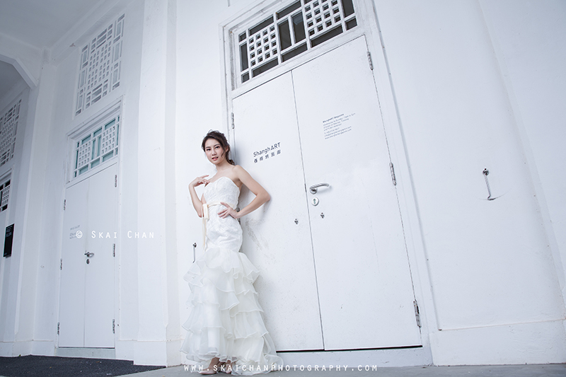 Bridal / Wedding photoshoot with Hilary at Gillman Barracks