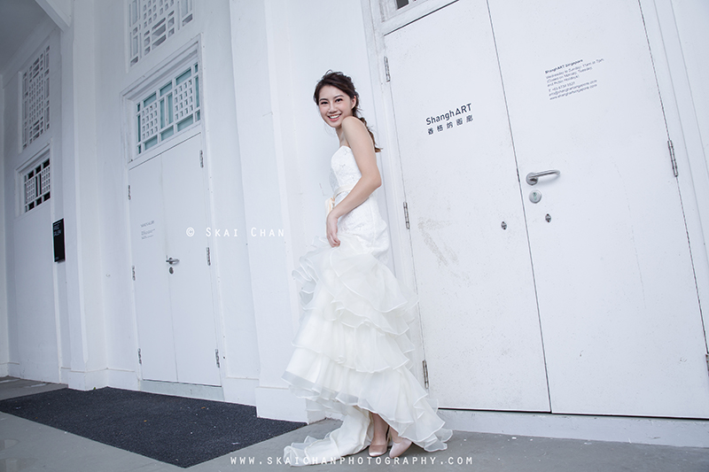 Bridal / Wedding photoshoot with Hilary at Gillman Barracks