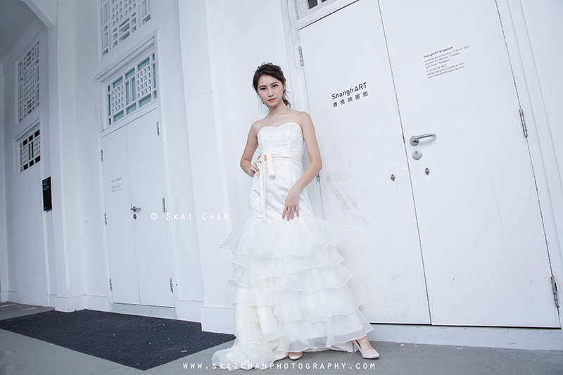 Bridal / Wedding photoshoot with Hilary at Gillman Barracks