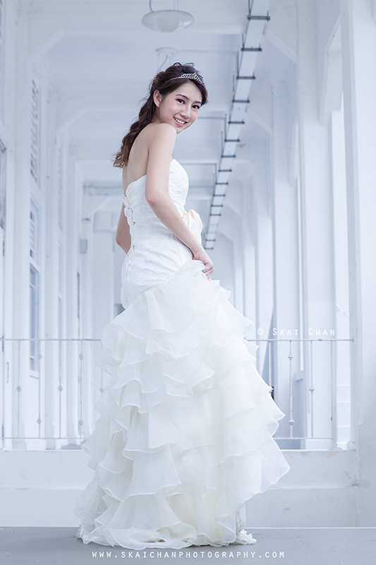 Bridal / Wedding photoshoot with Hilary at Gillman Barracks