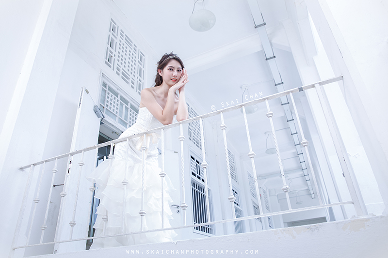 Bridal / Wedding photoshoot with Hilary at Gillman Barracks