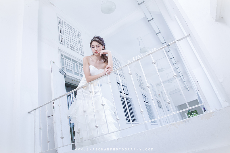 Bridal / Wedding photoshoot with Hilary at Gillman Barracks