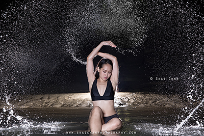 Outdoor Water Themed Night Dance Bikini Photoshoot - Jasmine Lim @ Palawan Beach, Sentosa