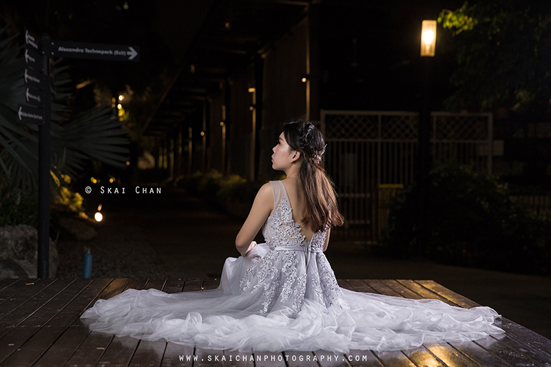 Night bridal / wedding photoshoot with Siaw Jo at HortPark