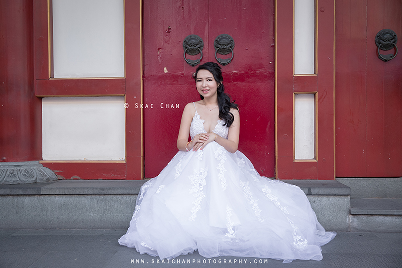 Bridal / Wedding photoshoot with Khin Thuzar Kyaw at Chinatown Buddha Tooth Relic Temple
