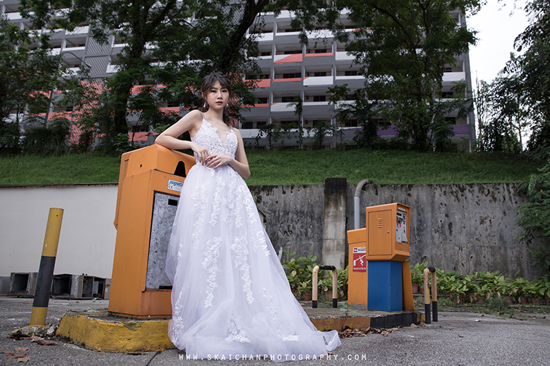 Bridal / Wedding photoshoot with Hilary at Pearl's Hill Terrace