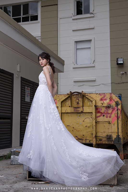 Bridal / Wedding photoshoot with Hilary at Pearl's Hill Terrace