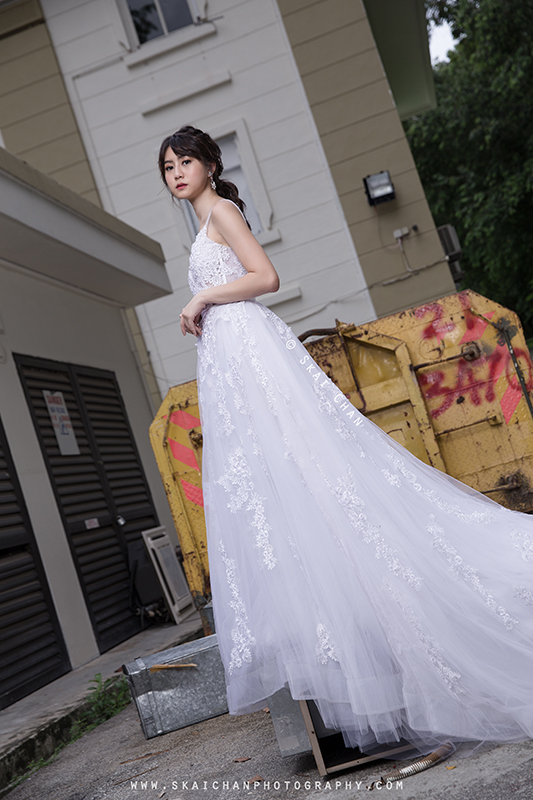 Bridal / Wedding photoshoot with Hilary at Pearl's Hill Terrace