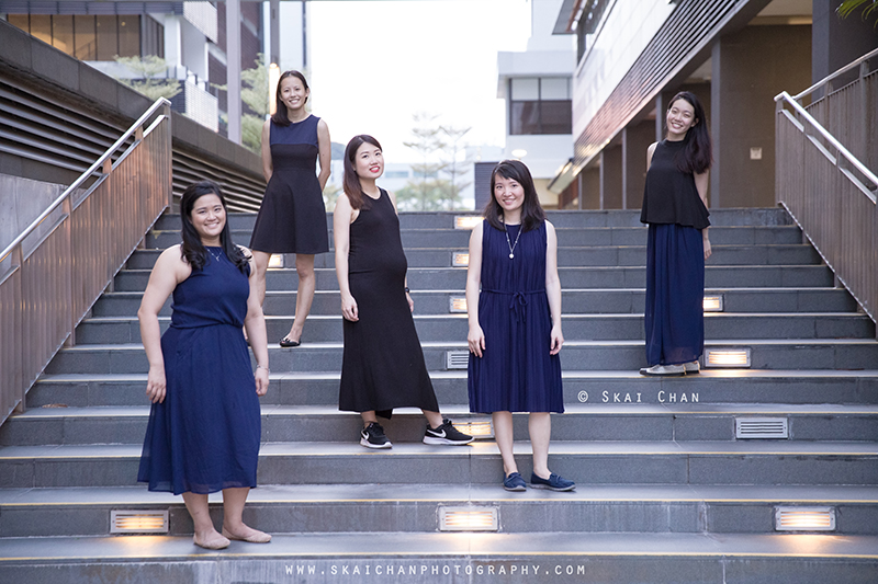 Friends portrait photoshoot with Delphine & friends Seto at National University of Singapore (NUS)