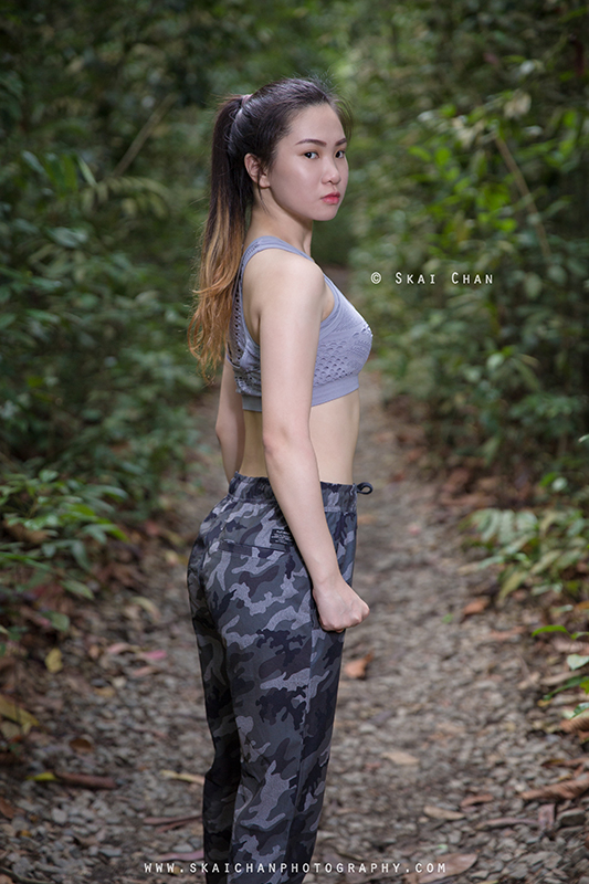 Outdoor Fitness portrait photoshoot with Angela Arlene Quek at Macritchie Reservoir