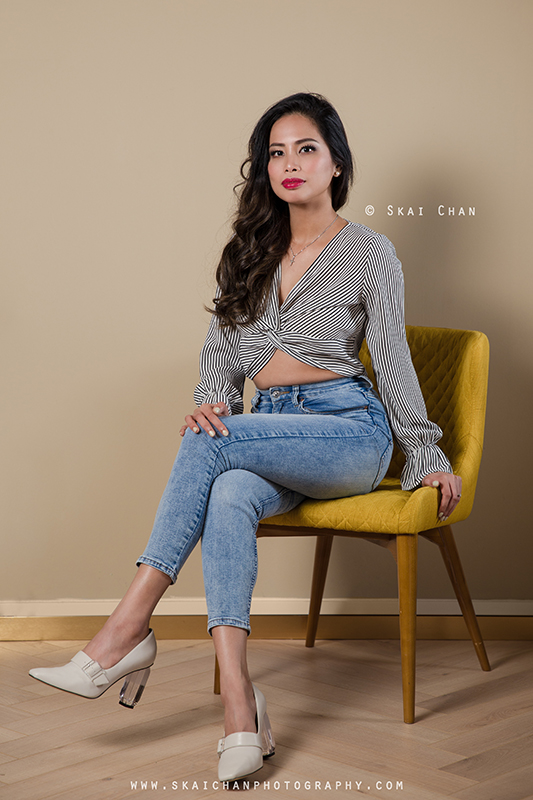 Modelling portfolio photoshoot with Karen Ivy Diaz at Tanjong Pagar (indoor)