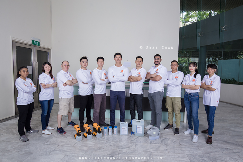 Corporate group photoshoot with Disinfect at NTU Alumni Club
