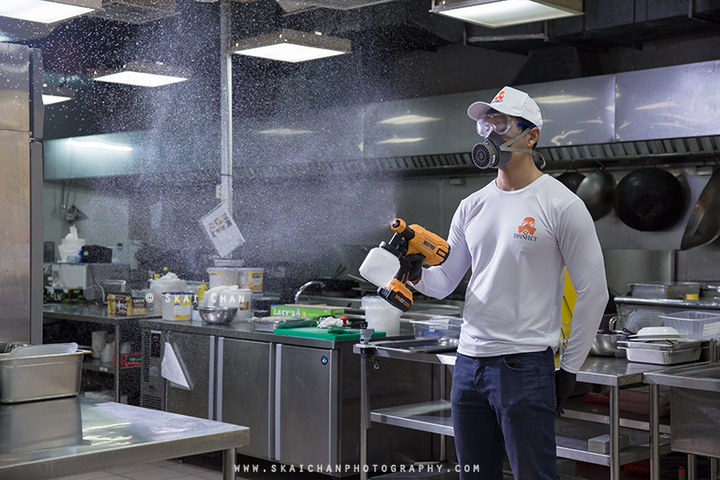 Commercial portrait photoshoot with Disinfect