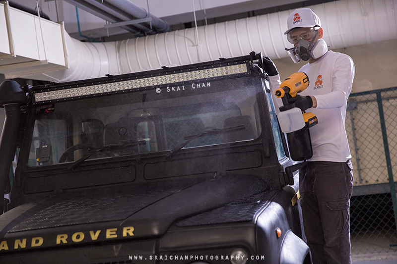 Commercial portrait photoshoot with Disinfect