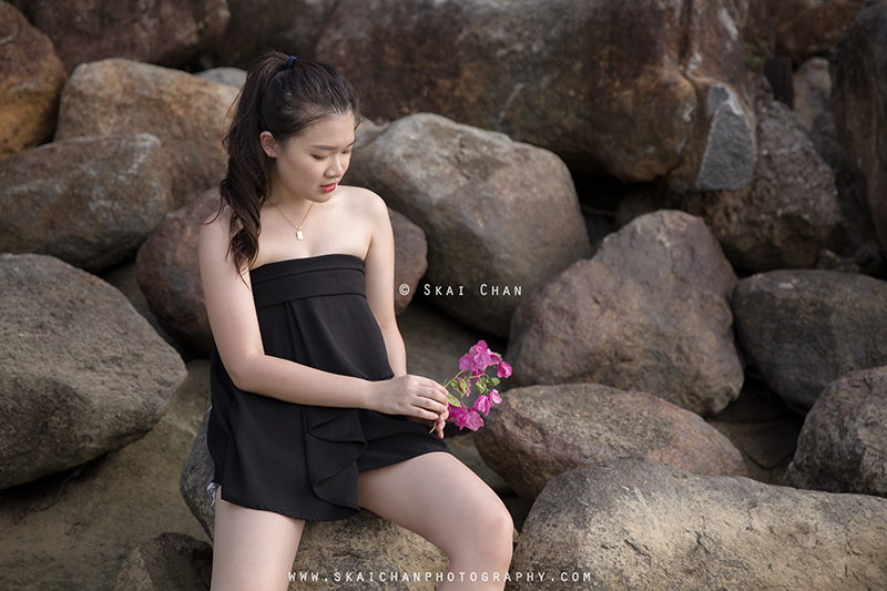 Lifestyle portrait photoshoot with Janice Sui at Tanjong Beach, Sentosa