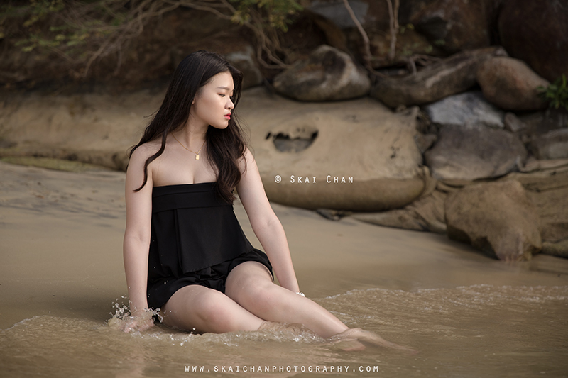 Lifestyle portrait photoshoot with Janice Sui at Tanjong Beach, Sentosa