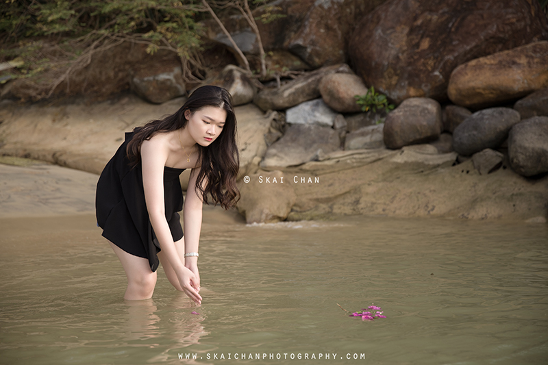 Lifestyle portrait photoshoot with Janice Sui at Tanjong Beach, Sentosa