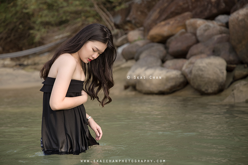 Lifestyle portrait photoshoot with Janice Sui at Tanjong Beach, Sentosa