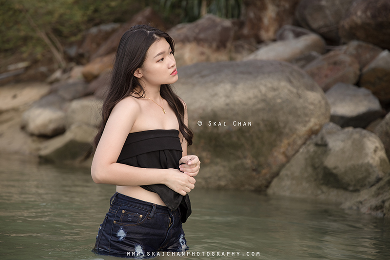 Lifestyle portrait photoshoot with Janice Sui at Tanjong Beach, Sentosa