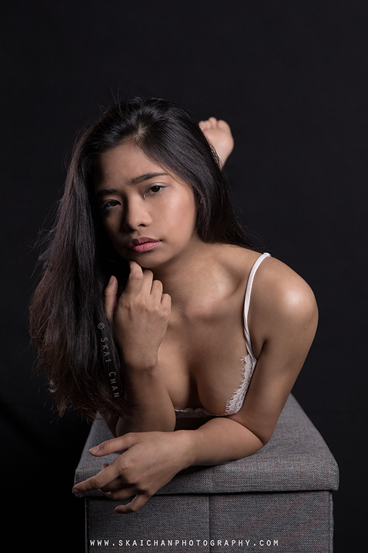 Lingerie photoshoot with Tantiara Rosli at Tanjong Pagar (photography studio)