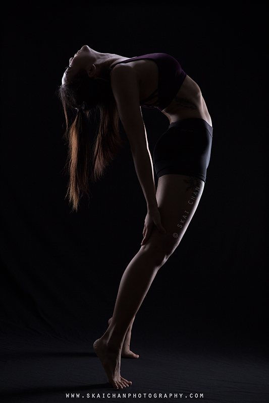 Artistic yoga studio photoshoot with Jasmine Tan at Tanjong Pagar (photography studio)